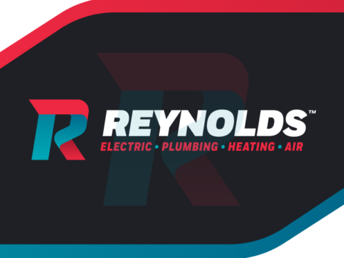 reynolds electric, plumbing, heating and cooling logo